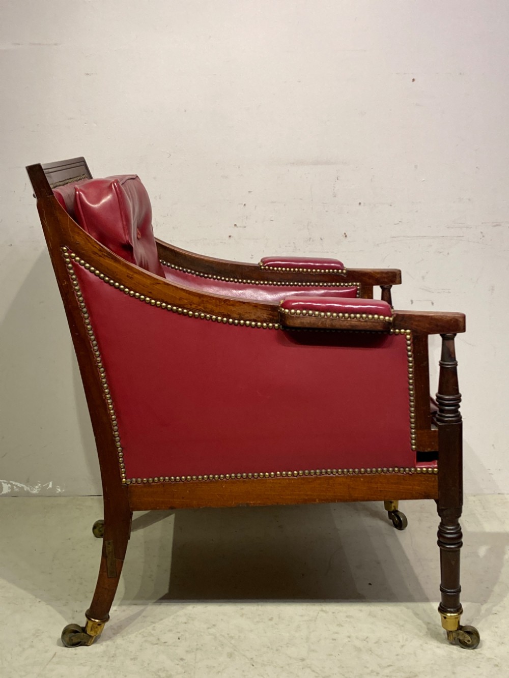 Georgian mahogany library chair. View VII