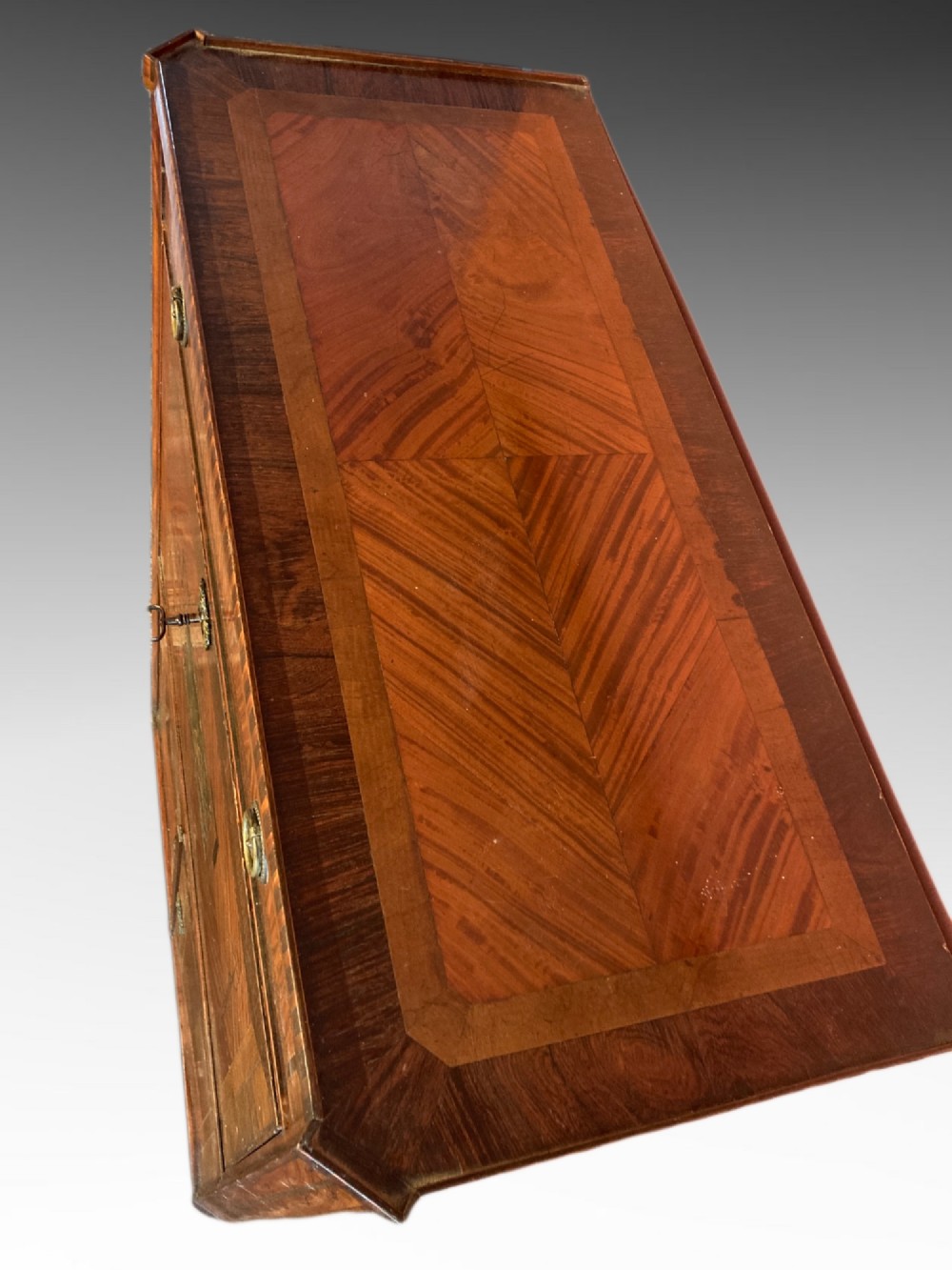 French 19th century satinwood fall front escritoire. View II