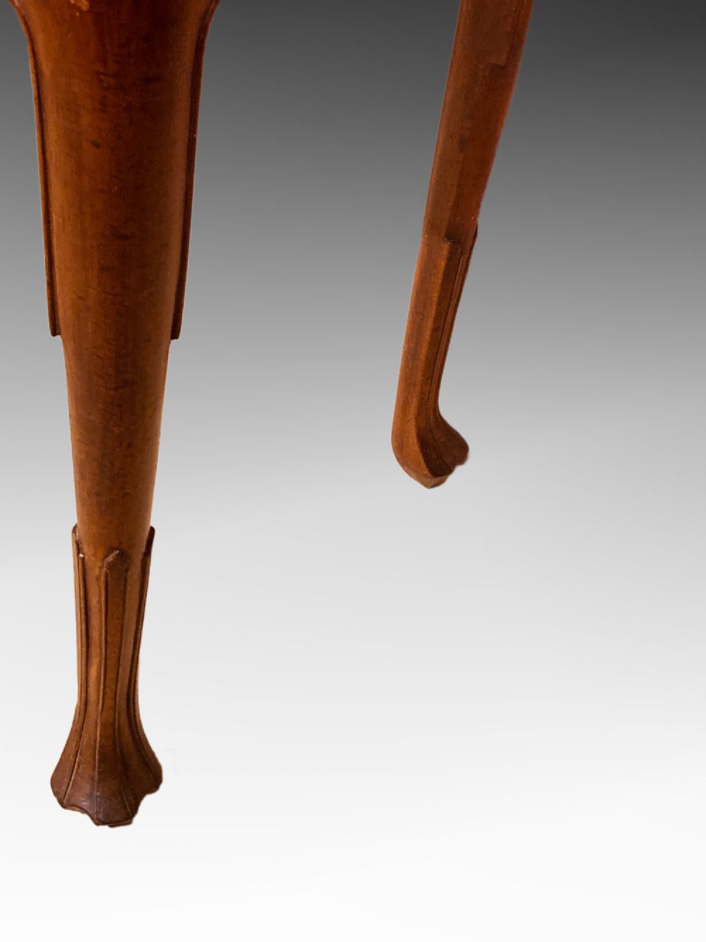 Geo II cabriole leg mahogany games table. View II