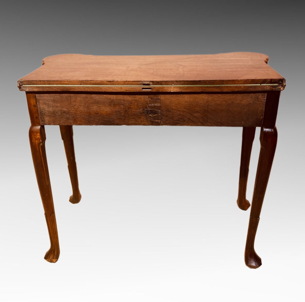 Geo II cabriole leg mahogany games table. View IV