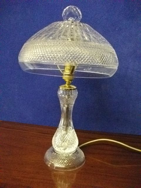 Cut Glass Mushroom Lamp