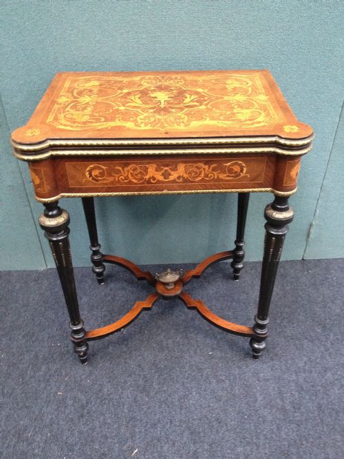 Stunning Marquetry Card Table