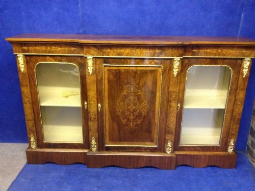Walnut Inlaid Side Cabinet/credenza