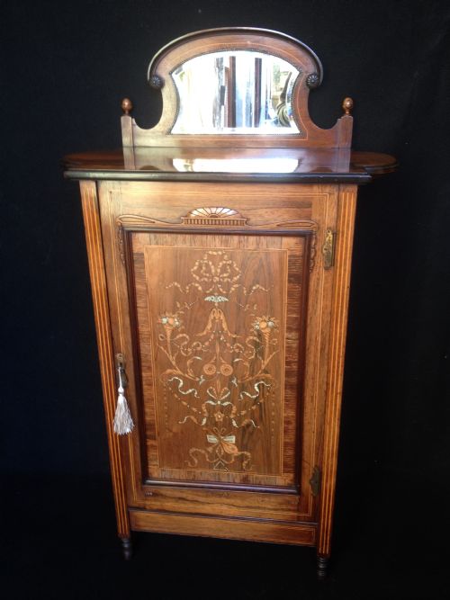 Victorian Inlaid Rosewood Cabinet