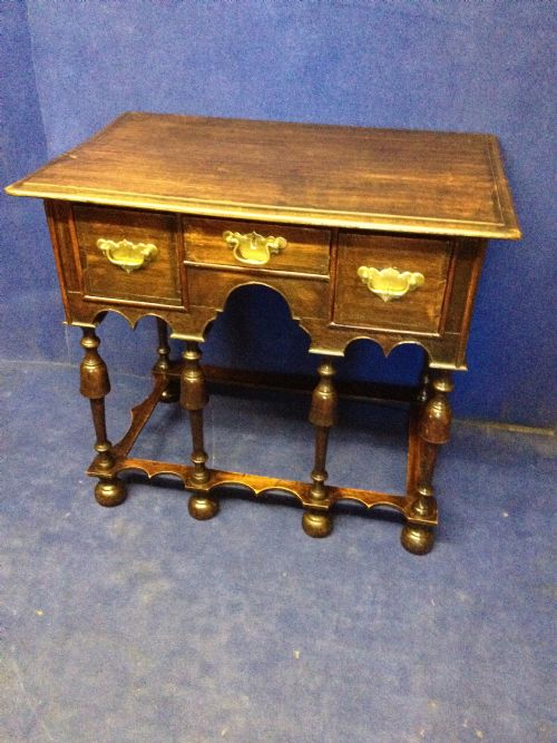 Good William and Mary Style Period Oak Lowboy