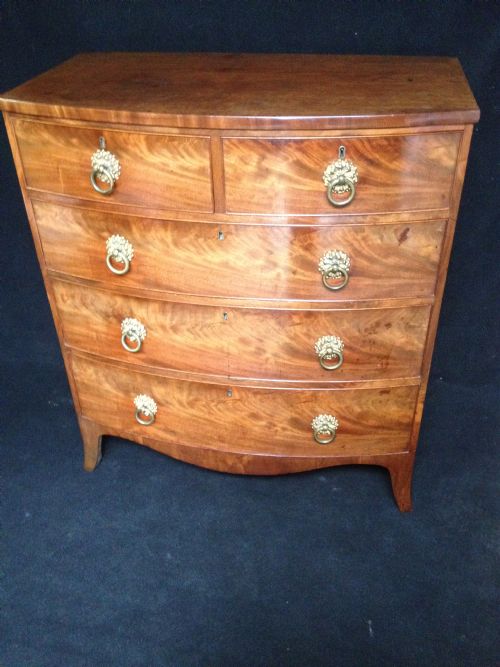 Good Regency Mahogany Bow Front Chest