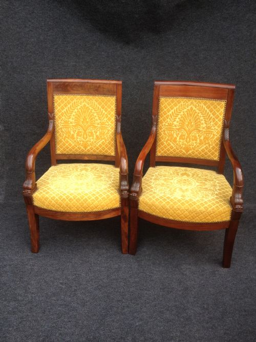 Good Pair Napolionic Library Chairs