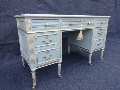 Exceptional Quality Painted Desk by 'Maples & Co' of London