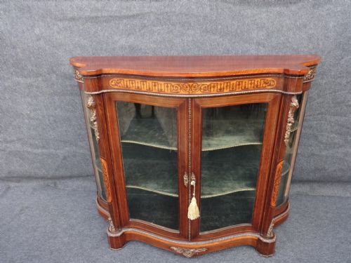 Marquetry Inlaid Mahogany Credenza