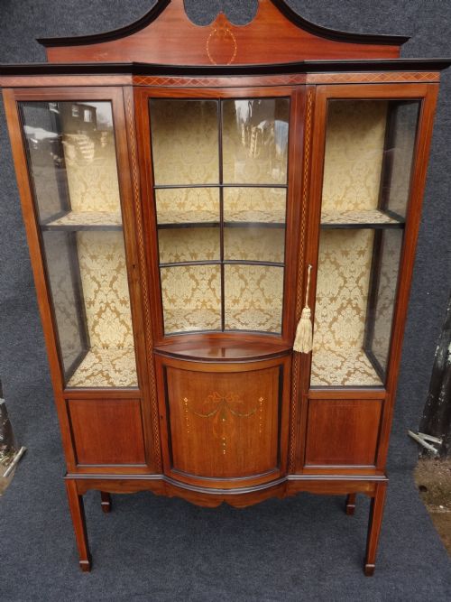 Mahogany Inlaid Display Cabinet