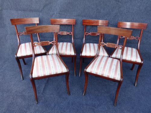 A Good Set of Regency Mahogany Dining Chairs