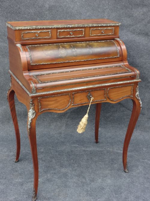 Vernis Martin Ladies Cylinder Bureau