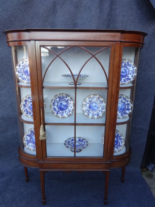 Inlaid Mahogany Display Cabinet