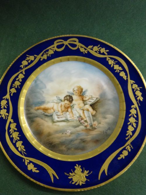 Pair Handpainted and Signed Limoges Plates