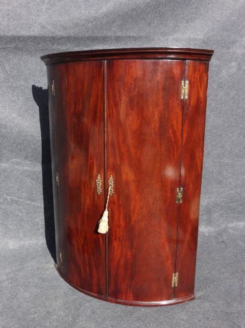 Large and Stunning Mahogany Hanging Corner Cabinet