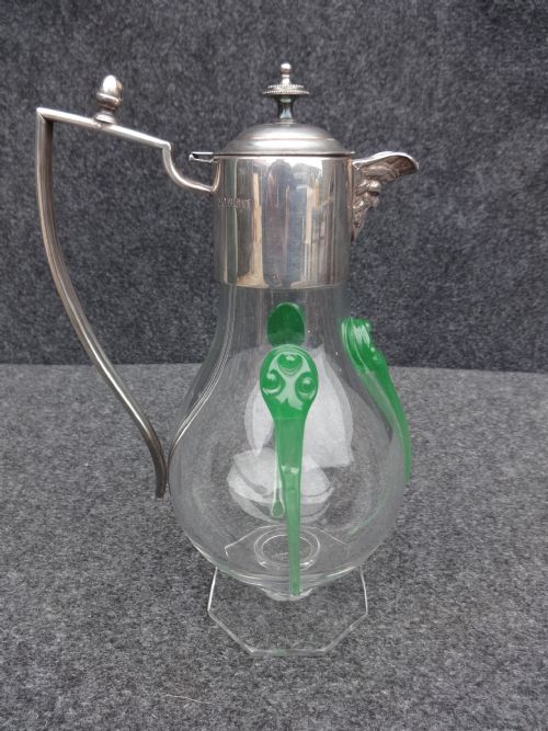 A Good Art Glass Claret Jug