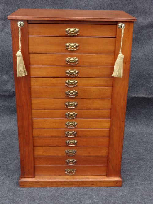 Solid Walnut Specimen Cabinet