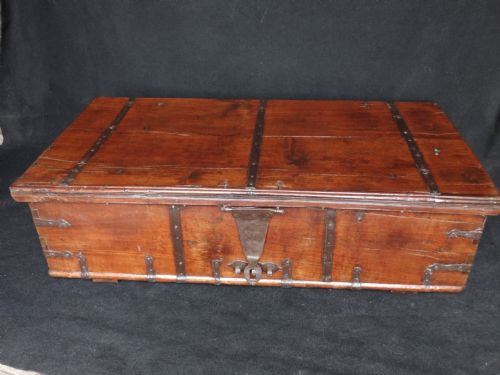 Iron Bound Teak Coffer/box