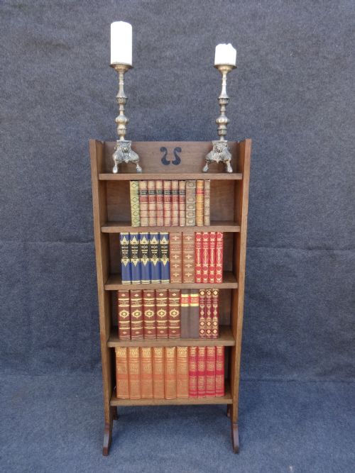 Oak Arts and Crafts Open Bookcase