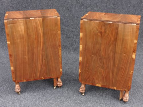 Pair Solid Walnut Sofa Tables