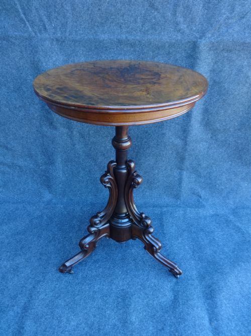 Burr Walnut Pedestal Table