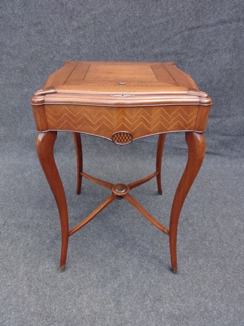 French Inlaid Mahogany Work Box