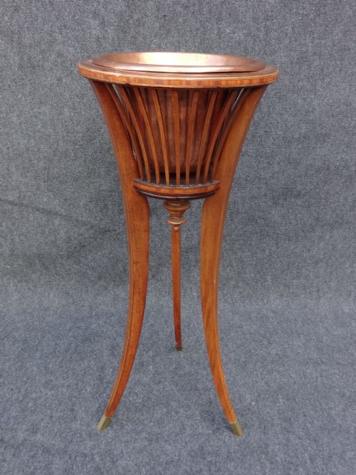 Inlaid Mahogany Jardinere Stand