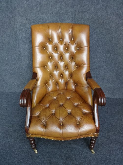 fig 1. Superb Leather Library Chair