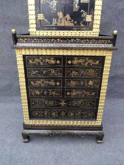 fig 1. Stunning Chinese Laquered Cabinet