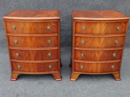 Pair Mahogany Bedside Chests