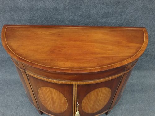 fig 1. Mahogany and Satinwood Demi-loon Sidecabinet