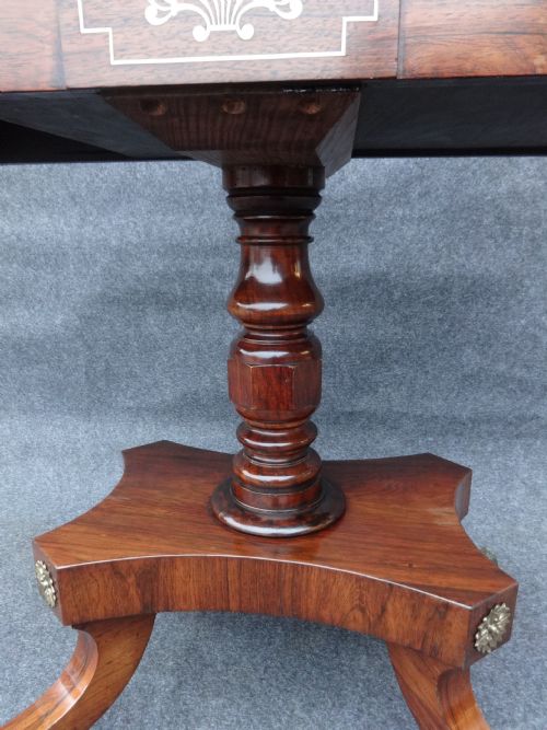 fig 1. Brass Inlaid Rosewood Cardtable