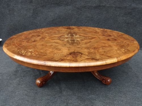 Burr Walnut Inlaid Coffee Table