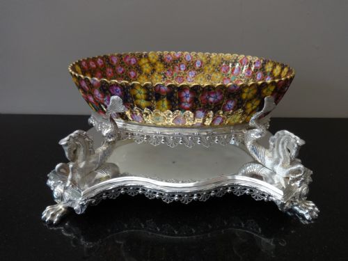 Stunning Copeland Bowl on Plated Stand