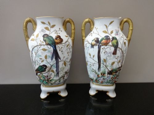Large Pair Continental Vases