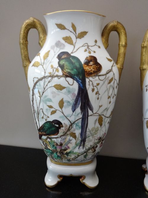 fig 1. Large pair Continental Vases