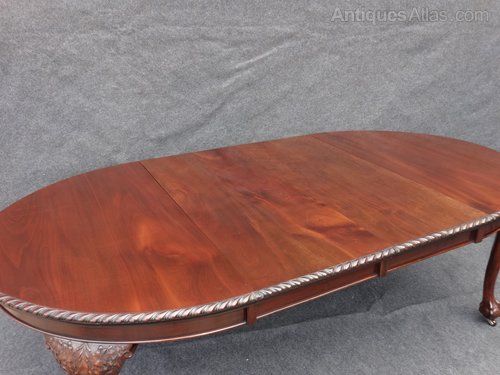 fig 2. Superior and Rare Matching Chippendale Wind-out Dining Table & Eight Chairs