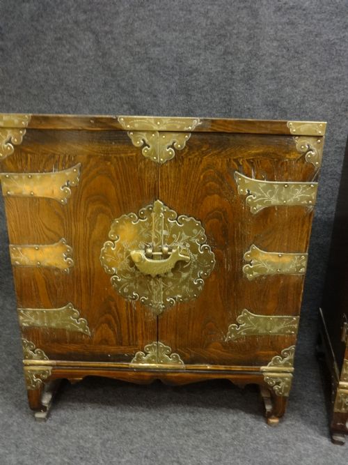fig 1. Pair Chinese elm table cabinets