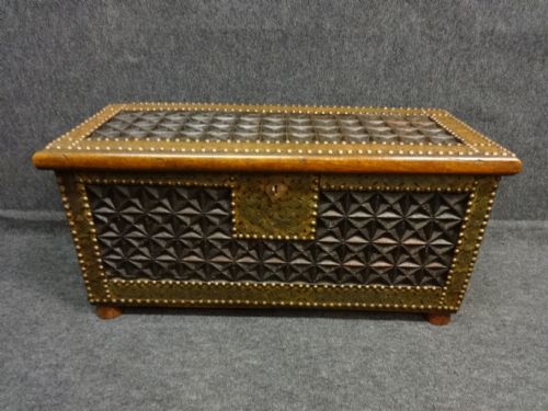 Carved Camphor Wood Coffer