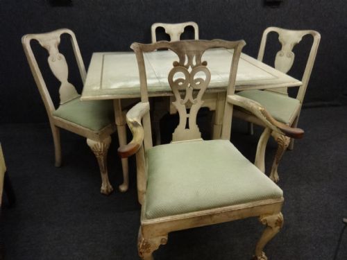 Painted Table and 4 Chairs