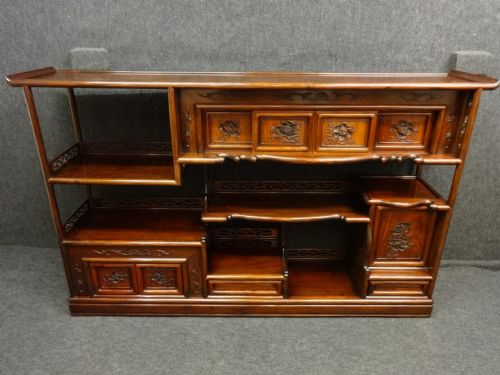 Stunning Chinese Rosewood Side Cabinet/display Cabinet