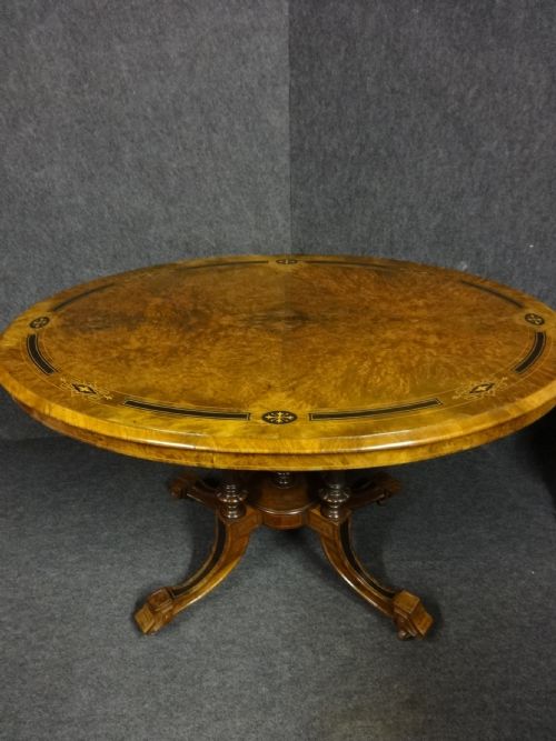Stunning Walnut Inlaid Centre Table