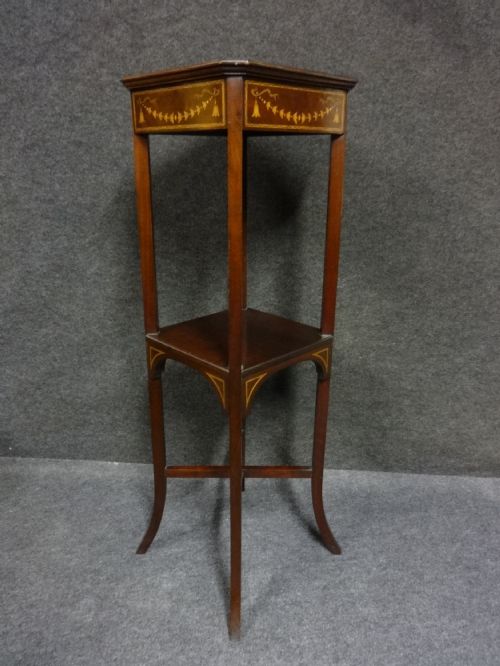 Inlaid Mahogany Torchere
