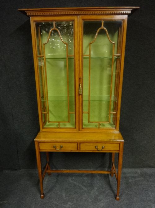 Superb Satinwood Display Cabinet