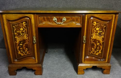 Stunning Inlaid Mahogany Desk