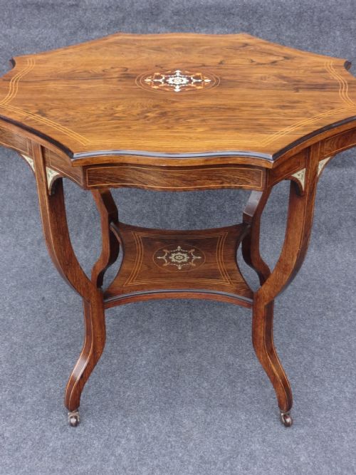 Excellent Rosewood Inlaid Occasional Table