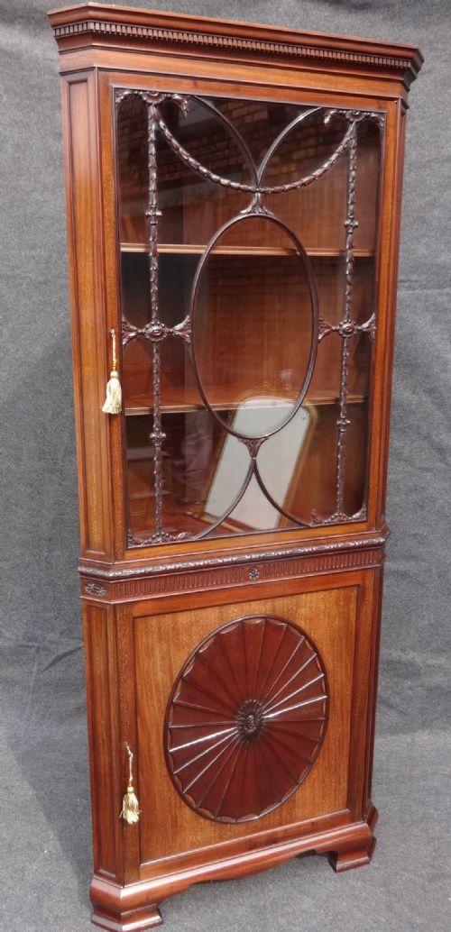 Exhibition Quality Mahogany Corner Cabinet