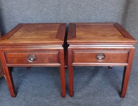 Pair Oriental Side Tables