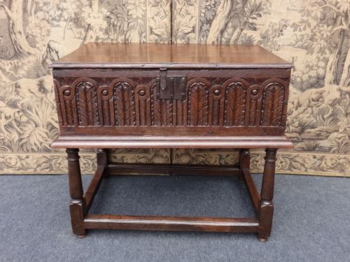 Period Oak Box on Stand