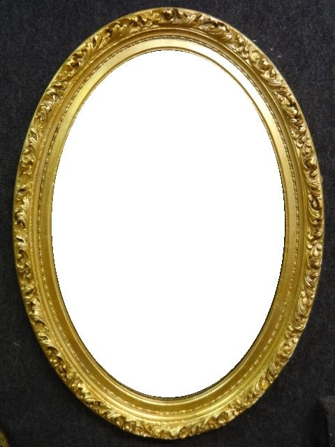 Edwardian Gilt and Gesso Oval Mirror